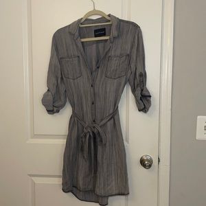 Believer heart button up dress